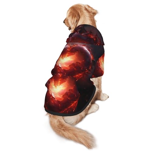 Hot Love Hunde-Kapuzenpullover für mittelgroße und große Hunde, Haustier-Wintermantel, Schwarz von YXLymxDAMAI
