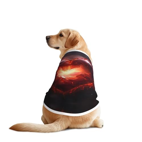 Hot Love Hundebekleidung – atmungsaktives, weiches Hundekostüm, modische und bequeme T-Shirts für mittelgroße und große Hunde Hot Love Hundebekleidung – atmungsaktives, weiches Hundekostüm, modische und bequeme T-Shirts für mittelgroße und große Hunde von YXLymxDAMAI