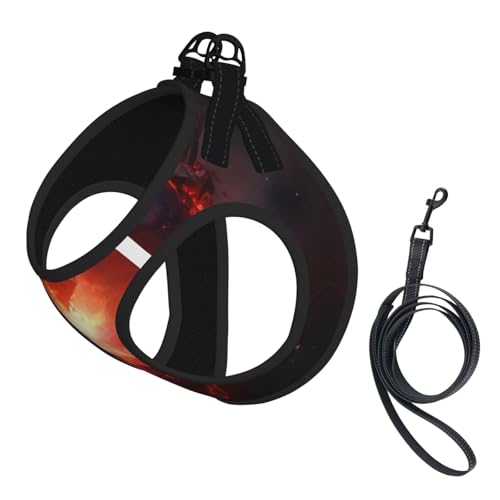 Hot Love Hundegeschirr - Verstellbares Hundegeschirr mit Reflektierendem Design, Geeignet für Hunde, Katzen, Wandern, Outdoor-Aktivitäten von YXLymxDAMAI