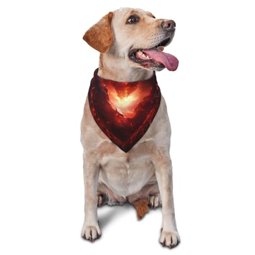 Hot Love Hundehalstücher – Dreieckstuch für Haustiere, geeignet für kleine bis mittelgroße große Hunde und Katzen Hot Love Hundehalstücher – Dreieckstuch für Haustiere, geeignet für kleine bis mittelgroße große Hunde und Katzen von YXLymxDAMAI