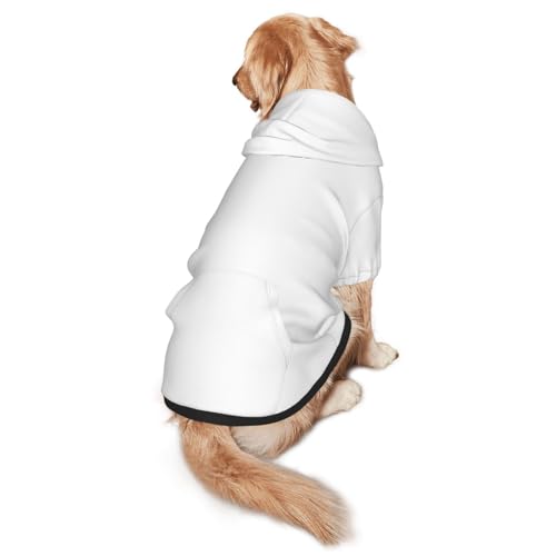 Hunde-Kapuzenpullover für mittelgroße und große Hunde, Wintermantel, Naturweiß, Schwarz von YXLymxDAMAI