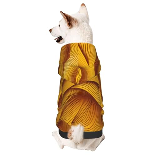 Hunde-Kapuzenpullover mit gelben Streifen, weicher und warmer Hunde-Kapuzenpullover, geeignet für kleine und mittelgroße Hunde und Katzen, Schwarz Hunde-Kapuzenpullover mit gelben Streifen, weicher und warmer Hunde-Kapuzenpullover, geeignet für kleine und mittelgroße Hunde und Katzen, Schwarz von YXLymxDAMAI