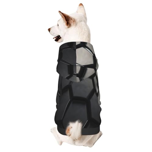 Hunde-Kapuzenpullover mit sechseckigem Gitter, weicher und warmer Hunde-Kapuzenpullover, geeignet für kleine und mittelgroße Hunde und Katzen, Schwarz Hunde-Kapuzenpullover mit sechseckigem Gitter, weicher und warmer Hunde-Kapuzenpullover, geeignet für kleine und mittelgroße Hunde und Katzen, Schwarz von YXLymxDAMAI