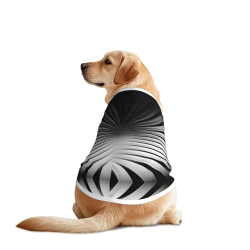 Hundebekleidung für Hunde mit Blendung, atmungsaktiv, weich, modisches und bequemes T-Shirt für mittelgroße und große Hunde, Schwarz und Weiß Hundebekleidung für Hunde mit Blendung, atmungsaktiv, weich, modisches und bequemes T-Shirt für mittelgroße und große Hunde, Schwarz und Weiß von YXLymxDAMAI