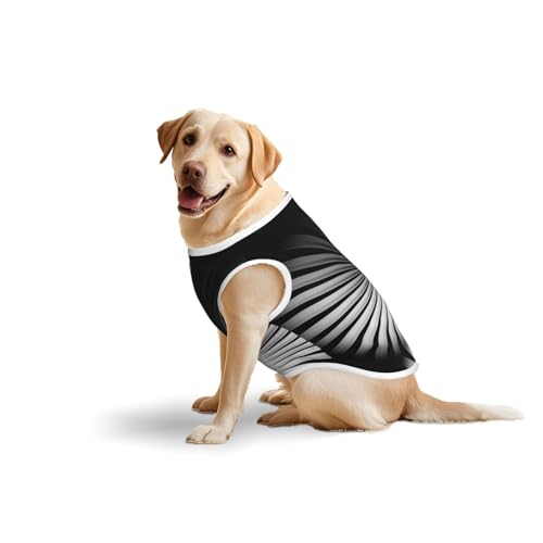 Hundebekleidung für Hunde mit Blendung, weiche Baumwolle, für mittelgroße und große Hunde, für den täglichen Gebrauch und Outdoor-Aktivitäten, Schwarz und Weiß von YXLymxDAMAI