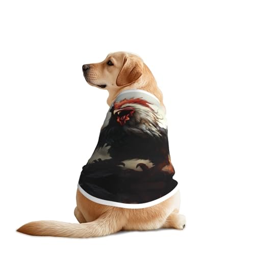 Hundebekleidung für wütende Hahne, atmungsaktiv, weich, modisches und bequemes T-Shirt für mittelgroße und große Hunde Hundebekleidung für wütende Hahne, atmungsaktiv, weich, modisches und bequemes T-Shirt für mittelgroße und große Hunde von YXLymxDAMAI