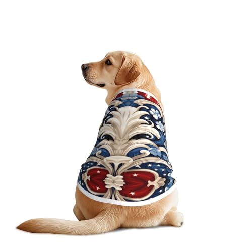 Hundebekleidung im amerikanischen Stil – atmungsaktives, weiches Hundekostüm, modische und bequeme T-Shirts für mittelgroße und große Hunde Hundebekleidung im amerikanischen Stil – atmungsaktives, weiches Hundekostüm, modische und bequeme T-Shirts für mittelgroße und große Hunde von YXLymxDAMAI