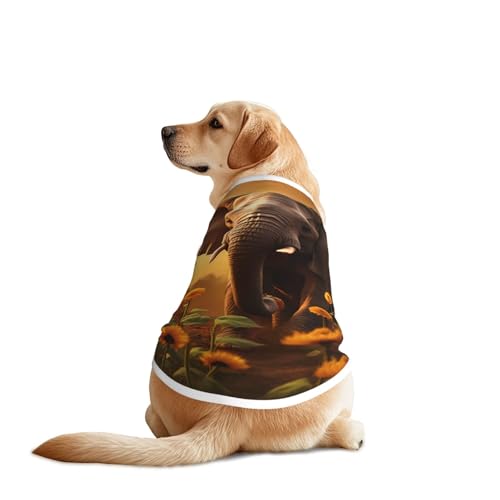 Hundebekleidung mit Elefanten – atmungsaktives, weiches Hundekostüm, modische und bequeme T-Shirts für mittelgroße und große Hunde Hundebekleidung mit Elefanten – atmungsaktives, weiches Hundekostüm, modische und bequeme T-Shirts für mittelgroße und große Hunde von YXLymxDAMAI