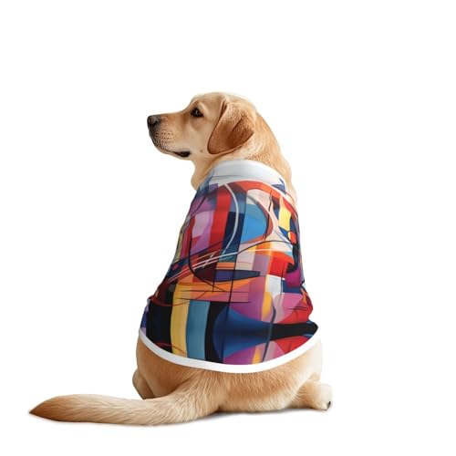 Hundebekleidung mit coolem Farbbild – atmungsaktives, weiches Hundekostüm, modische und bequeme T-Shirts für mittelgroße und große Hunde Hundebekleidung mit coolem Farbbild – atmungsaktives, weiches Hundekostüm, modische und bequeme T-Shirts für mittelgroße und große Hunde von YXLymxDAMAI