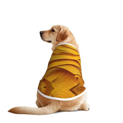 Hundebekleidung mit gelben Streifen, atmungsaktiv, weich, modisches und bequemes T-Shirt für mittelgroße und große Hunde Hundebekleidung mit gelben Streifen, atmungsaktiv, weich, modisches und bequemes T-Shirt für mittelgroße und große Hunde von YXLymxDAMAI