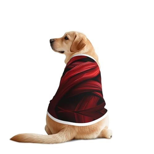 Hundebekleidung mit roten Streifen, atmungsaktiv, weich, modisches und bequemes T-Shirt für mittelgroße und große Hunde Hundebekleidung mit roten Streifen, atmungsaktiv, weich, modisches und bequemes T-Shirt für mittelgroße und große Hunde von YXLymxDAMAI