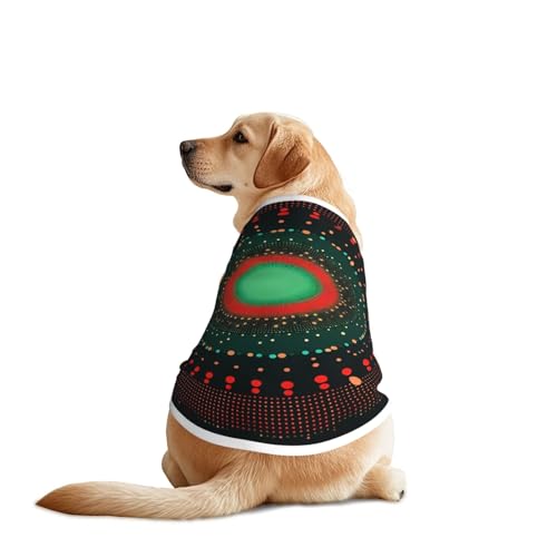 Hundebekleidung mit runden farbigen Punkten, atmungsaktiv, weich, modisches und bequemes T-Shirt für mittelgroße und große Hunde Hundebekleidung mit runden farbigen Punkten, atmungsaktiv, weich, modisches und bequemes T-Shirt für mittelgroße und große Hunde von YXLymxDAMAI