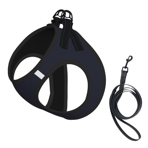 Hundegeschirr, einfarbig, verstellbar, mit reflektierendem Design, geeignet für Hunde, Katzen, Wandern und Outdoor-Aktivitäten von YXLymxDAMAI