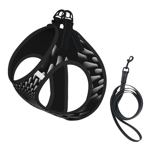 Hundegeschirr Flach Nudeln Weiß - Verstellbares Hundegeschirr mit reflektierendem Design, geeignet für Hunde, Katzen, Wandern und Outdoor-Aktivitäten Hundegeschirr Flach Nudeln Weiß - Verstellbares Hundegeschirr mit reflektierendem Design, geeignet für Hunde, Katzen, Wandern und Outdoor-Aktivitäten von YXLymxDAMAI