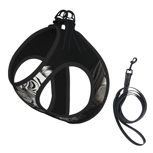 Hundegeschirr Resting Tiger – Verstellbares Hundegeschirr mit reflektierendem Design, geeignet für Hunde, Katzen, Wandern, Outdoor-Aktivitäten von YXLymxDAMAI