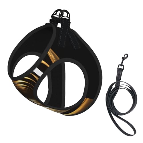 Hundegeschirr Transparent Weiß Aperture - Verstellbares Hundegeschirr mit reflektierendem Design, geeignet für Hunde, Katzen, Wandern, Outdoor-Aktivitäten von YXLymxDAMAI