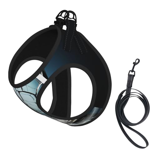 Hundegeschirr mit Rissschalen, verstellbares Hundegeschirr mit reflektierendem Design, geeignet für Hunde, Katzen, Wandern und Outdoor-Aktivitäten von YXLymxDAMAI