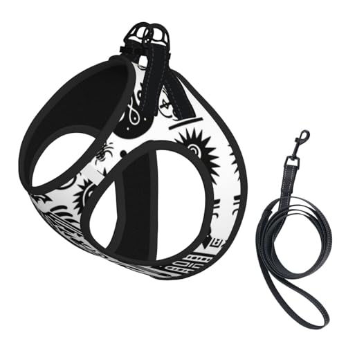 Hundegeschirr mit abstraktem Muster, verstellbares Hundegeschirr mit reflektierendem Design, geeignet für Hunde, Katzen, Wandern, Outdoor-Aktivitäten Hundegeschirr mit abstraktem Muster, verstellbares Hundegeschirr mit reflektierendem Design, geeignet für Hunde, Katzen, Wandern, Outdoor-Aktivitäten von YXLymxDAMAI