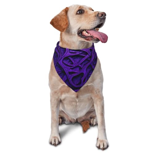 Hundehalstuch, gestreift, für kleine bis mittelgroße und große Hunde und Katzen, Dunkelviolett Hundehalstuch, gestreift, für kleine bis mittelgroße und große Hunde und Katzen, Dunkelviolett von YXLymxDAMAI