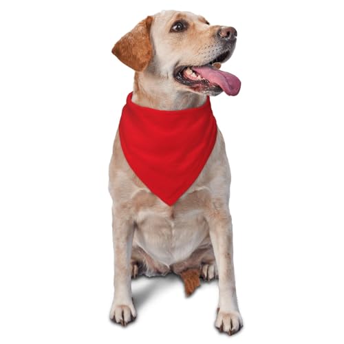 Hundehalstücher in reiner roter Farbe – Dreieckstuch für Haustiere, geeignet für kleine bis mittelgroße große Hunde und Katzen Hundehalstücher in reiner roter Farbe – Dreieckstuch für Haustiere, geeignet für kleine bis mittelgroße große Hunde und Katzen von YXLymxDAMAI