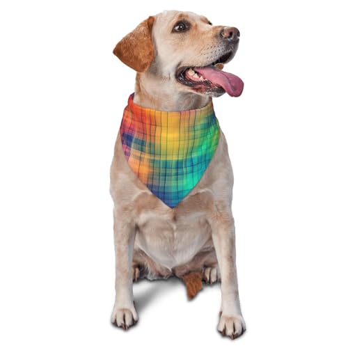 Hundehalstücher mit Farbraster, Dreieckstuch für Haustiere, geeignet für kleine bis mittelgroße große Hunde und Katzen Hundehalstücher mit Farbraster, Dreieckstuch für Haustiere, geeignet für kleine bis mittelgroße große Hunde und Katzen von YXLymxDAMAI