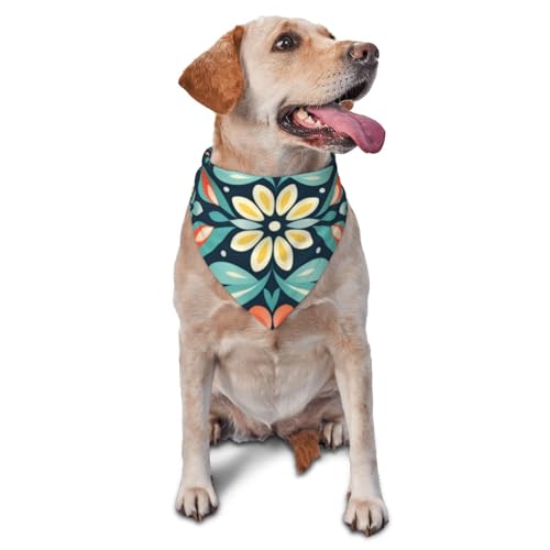 Hundehalstücher mit Flugzeug-Blumenmuster – Dreieckstuch für kleine bis mittelgroße große Hunde und Katzen Hundehalstücher mit Flugzeug-Blumenmuster – Dreieckstuch für kleine bis mittelgroße große Hunde und Katzen von YXLymxDAMAI