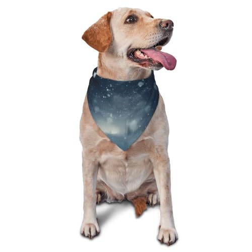 Hundehalstücher mit verschwommenen Schneeflocken – Dreieckstuch für Haustiere, geeignet für kleine bis mittelgroße große Hunde und Katzen Hundehalstücher mit verschwommenen Schneeflocken – Dreieckstuch für Haustiere, geeignet für kleine bis mittelgroße große Hunde und Katzen von YXLymxDAMAI