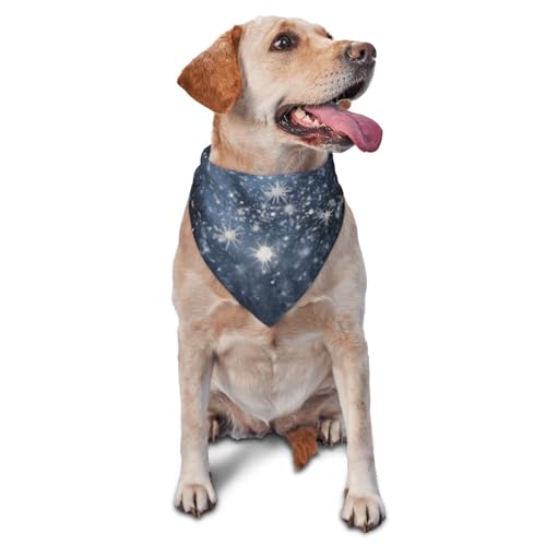 Hundehalstücher mit verstreuten Schneeflocken – Dreieckstuch für Haustiere, geeignet für kleine bis mittelgroße große Hunde und Katzen Hundehalstücher mit verstreuten Schneeflocken – Dreieckstuch für Haustiere, geeignet für kleine bis mittelgroße große Hunde und Katzen von YXLymxDAMAI