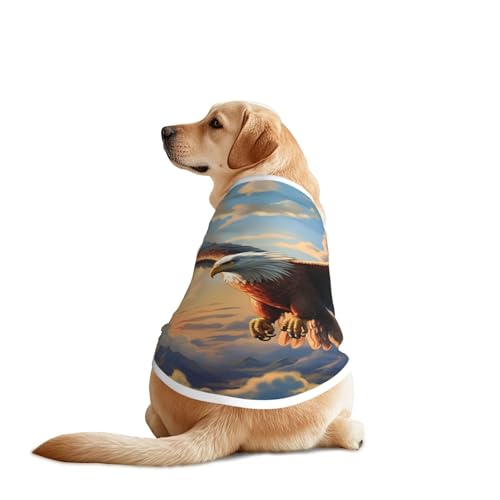 Hundekleidung mit aufsteigendem Adler, atmungsaktiv, weich, modisches und bequemes T-Shirt für mittelgroße und große Hunde Hundekleidung mit aufsteigendem Adler, atmungsaktiv, weich, modisches und bequemes T-Shirt für mittelgroße und große Hunde von YXLymxDAMAI