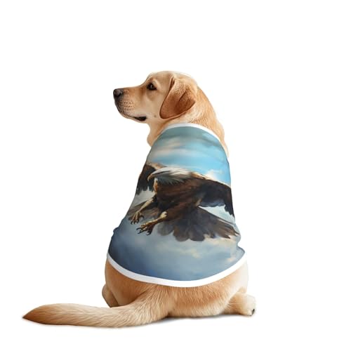 Hundekleidung mit fliegendem Adler, atmungsaktiv, weich, modisches und bequemes T-Shirt für mittelgroße und große Hunde Hundekleidung mit fliegendem Adler, atmungsaktiv, weich, modisches und bequemes T-Shirt für mittelgroße und große Hunde von YXLymxDAMAI