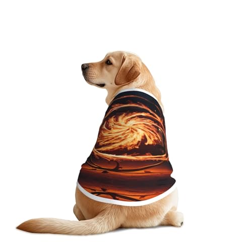 Hundekleidung mit rotierenden Flammen – atmungsaktives, weiches Hundekostüm, modische und bequeme T-Shirts für mittelgroße und große Hunde Hundekleidung mit rotierenden Flammen – atmungsaktives, weiches Hundekostüm, modische und bequeme T-Shirts für mittelgroße und große Hunde von YXLymxDAMAI
