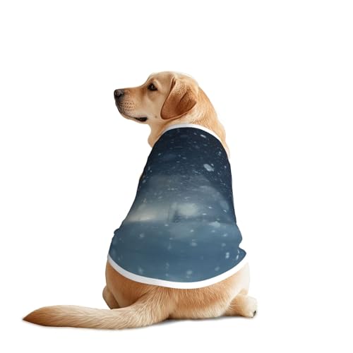 Hundekleidung mit verschwommenen Schneeflocken – atmungsaktives, weiches Hundekostüm, modische und bequeme T-Shirts für mittelgroße und große Hunde Hundekleidung mit verschwommenen Schneeflocken – atmungsaktives, weiches Hundekostüm, modische und bequeme T-Shirts für mittelgroße und große Hunde von YXLymxDAMAI