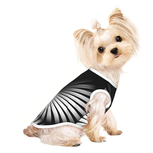 Hundeweste mit Blendung, für den Sommer, niedliche Haustierkleidung für kleine und mittelgroße Hunde, Schwarz und Weiß Hundeweste mit Blendung, für den Sommer, niedliche Haustierkleidung für kleine und mittelgroße Hunde, Schwarz und Weiß von YXLymxDAMAI