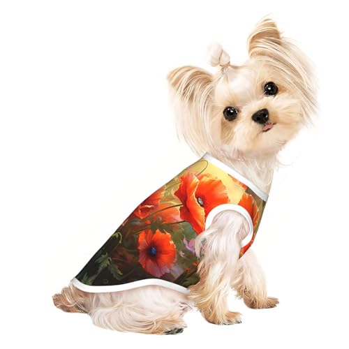 Hundeweste mit Blumenstrauß, Sommer-Hundebekleidung, niedliche Haustierkleidung für kleine und mittelgroße Hunde Hundeweste mit Blumenstrauß, Sommer-Hundebekleidung, niedliche Haustierkleidung für kleine und mittelgroße Hunde von YXLymxDAMAI