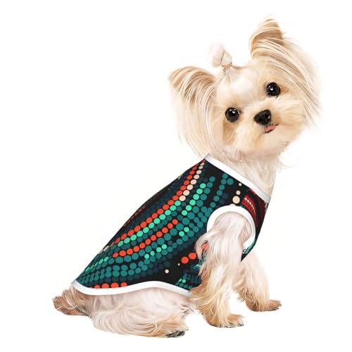 Hundeweste mit bunten Punkten – Sommer-Hundebekleidung, niedliche Haustierkleidung für kleine und mittelgroße Hunde Hundeweste mit bunten Punkten – Sommer-Hundebekleidung, niedliche Haustierkleidung für kleine und mittelgroße Hunde von YXLymxDAMAI