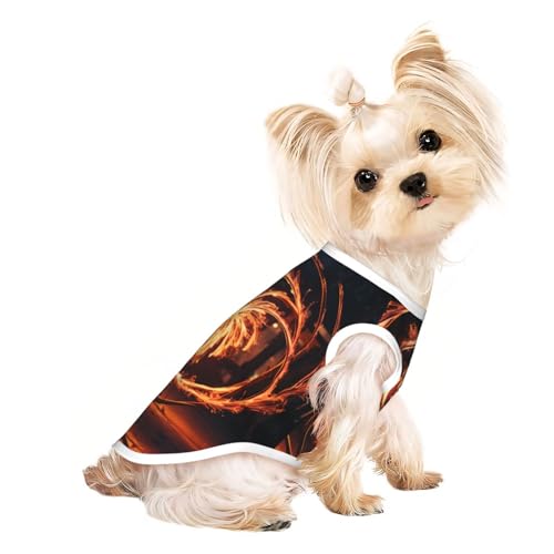 Hundeweste mit rotierenden Flammen – Sommer-Hundebekleidung, niedliche Haustierkleidung für kleine und mittelgroße Hunde Hundeweste mit rotierenden Flammen – Sommer-Hundebekleidung, niedliche Haustierkleidung für kleine und mittelgroße Hunde von YXLymxDAMAI
