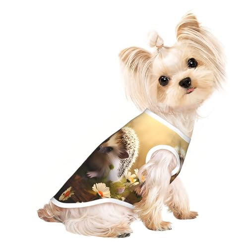 Hundeweste mit zwei Igeln – Sommer-Hundebekleidung, niedliche Haustierkleidung für kleine und mittelgroße Hunde Hundeweste mit zwei Igeln – Sommer-Hundebekleidung, niedliche Haustierkleidung für kleine und mittelgroße Hunde von YXLymxDAMAI