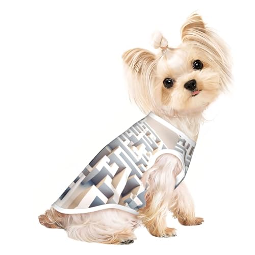 Labyrinth-Hundeweste, Sommer-Hundebekleidung, niedliche Haustierkleidung für kleine und mittelgroße Hunde Labyrinth-Hundeweste, Sommer-Hundebekleidung, niedliche Haustierkleidung für kleine und mittelgroße Hunde von YXLymxDAMAI