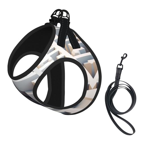 Maze Hundegeschirr, verstellbares Hundegeschirr mit reflektierendem Design, geeignet für Hunde, Katzen, Wandern, Outdoor-Aktivitäten von YXLymxDAMAI