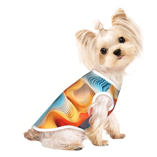 Meander Hundeweste mit Farbkarte – Sommer-Hundebekleidung, niedliche Haustierkleidung für kleine und mittelgroße Hunde Meander Hundeweste mit Farbkarte – Sommer-Hundebekleidung, niedliche Haustierkleidung für kleine und mittelgroße Hunde von YXLymxDAMAI