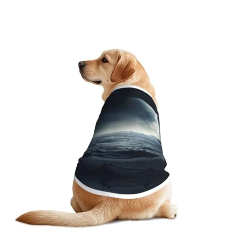 Moon Surface Hundebekleidung – atmungsaktives, weiches Hundekostüm, Haustier-Hunde, modische und bequeme T-Shirts für mittelgroße und große Hunde Moon Surface Hundebekleidung – atmungsaktives, weiches Hundekostüm, Haustier-Hunde, modische und bequeme T-Shirts für mittelgroße und große Hunde von YXLymxDAMAI