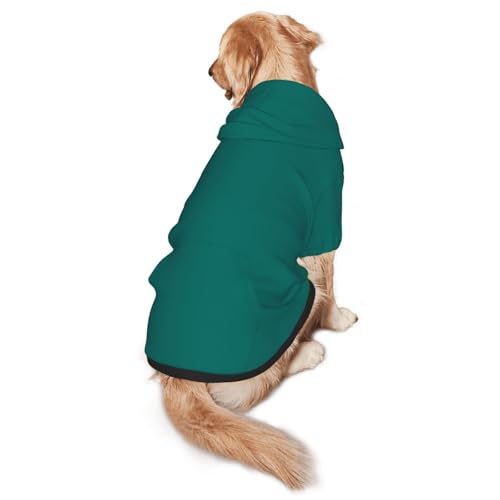 Natural Green Dog Hoodie - Hoodie for Medium and Large Dogs - Pet Winter Coat Black von YXLymxDAMAI