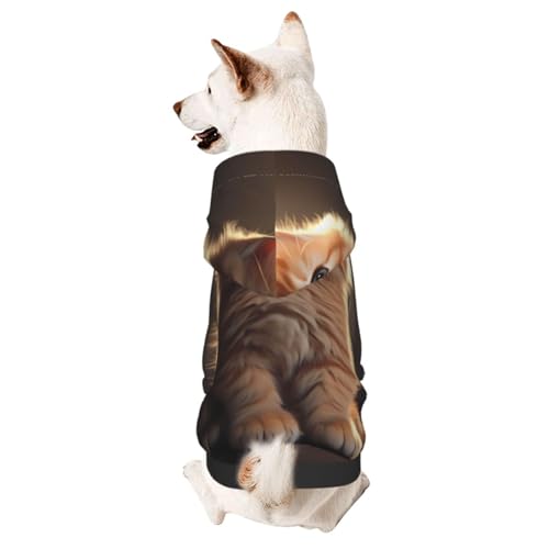 Niedliche Katzenkleidung für Hunde – weicher und warmer Hunde-Kapuzenpullover, geeignet für kleine und mittelgroße Hunde und Katzen, Schwarz Niedliche Katzenkleidung für Hunde – weicher und warmer Hunde-Kapuzenpullover, geeignet für kleine und mittelgroße Hunde und Katzen, Schwarz von YXLymxDAMAI