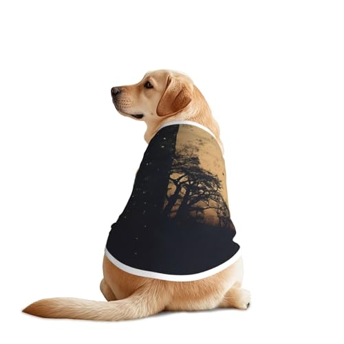 Night Woods Hundebekleidung – atmungsaktives, weiches Hundekostüm, modische und bequeme T-Shirts für mittelgroße und große Hunde Night Woods Hundebekleidung – atmungsaktives, weiches Hundekostüm, modische und bequeme T-Shirts für mittelgroße und große Hunde von YXLymxDAMAI