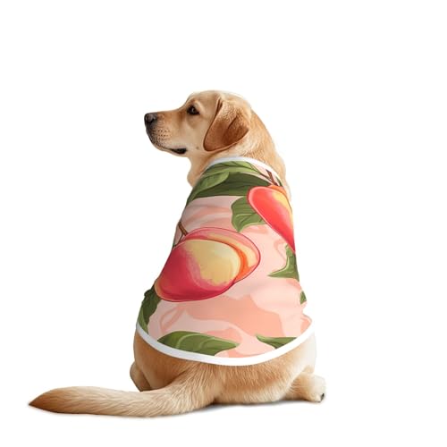 Pfirsich-Hundekleidung – atmungsaktives, weiches Hundekostüm, modische und bequeme T-Shirts für mittelgroße und große Hunde Pfirsich-Hundekleidung – atmungsaktives, weiches Hundekostüm, modische und bequeme T-Shirts für mittelgroße und große Hunde von YXLymxDAMAI