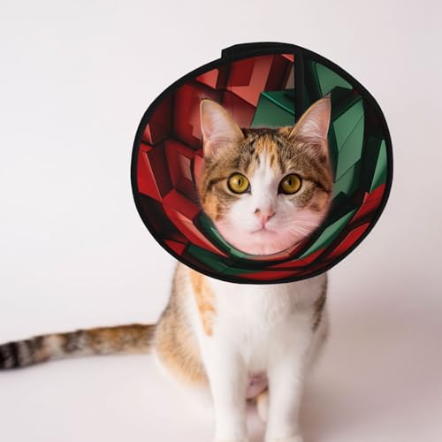 Quadratisches Hundehalsband in Rot und Grün, Schutzhalsband für Hunde und Katzen, bequemes Genesungshalsband für große und mittelgroße Welpen Quadratisches Hundehalsband in Rot und Grün, Schutzhalsband für Hunde und Katzen, bequemes Genesungshalsband für große und mittelgroße Welpen von YXLymxDAMAI