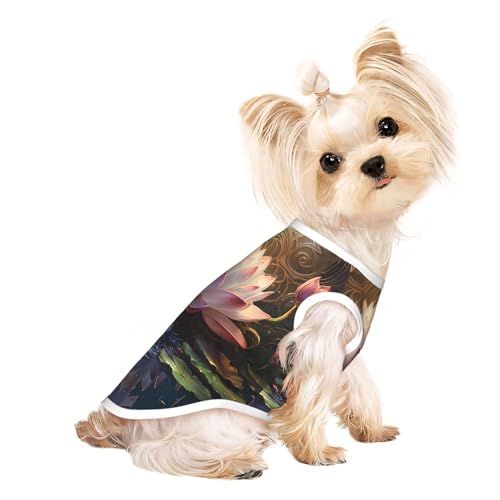 River Lotus Hundeweste, Sommer-Hundekleidung, niedliche Haustierkleidung für kleine und mittelgroße Hunde von YXLymxDAMAI