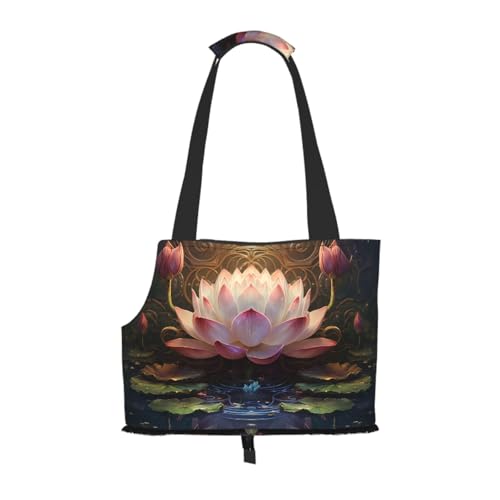 River Lotus Tragetasche für kleine Hunde und Katzen, faltbares Design, Reisetasche, Picknick, Outdoor River Lotus Tragetasche für kleine Hunde und Katzen, faltbares Design, Reisetasche, Picknick, Outdoor von YXLymxDAMAI