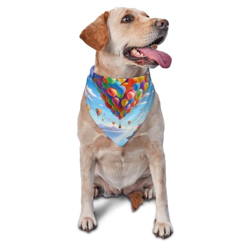 Schöne Ballon-Hundehalstücher – Dreieckstuch für Haustiere, geeignet für kleine bis mittelgroße große Hunde und Katzen Schöne Ballon-Hundehalstücher – Dreieckstuch für Haustiere, geeignet für kleine bis mittelgroße große Hunde und Katzen von YXLymxDAMAI