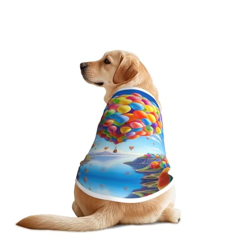 Schöne Ballon-Hundekleidung – atmungsaktives, weiches Hundekostüm, modische und bequeme T-Shirts für mittelgroße und große Hunde Schöne Ballon-Hundekleidung – atmungsaktives, weiches Hundekostüm, modische und bequeme T-Shirts für mittelgroße und große Hunde von YXLymxDAMAI